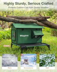 Wagstro deck with food bowl demonstrates easy, weatherproof dining outdoors.