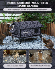 Wagstro Gable cat house top-dining area keeps food warm and clean outdoors
