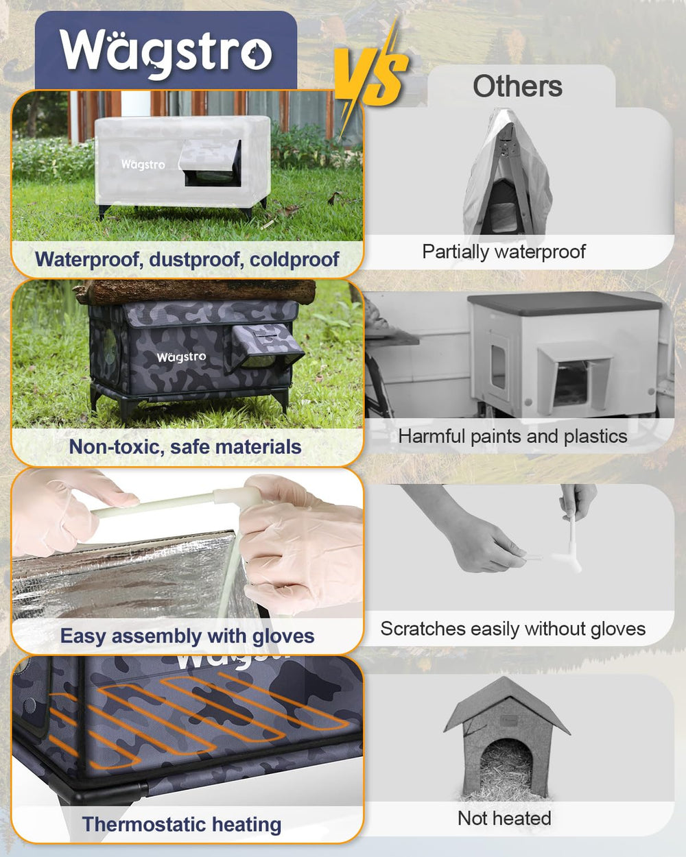 Wagstro elevated base demonstrates a dry, comfortable shelter off the ground.