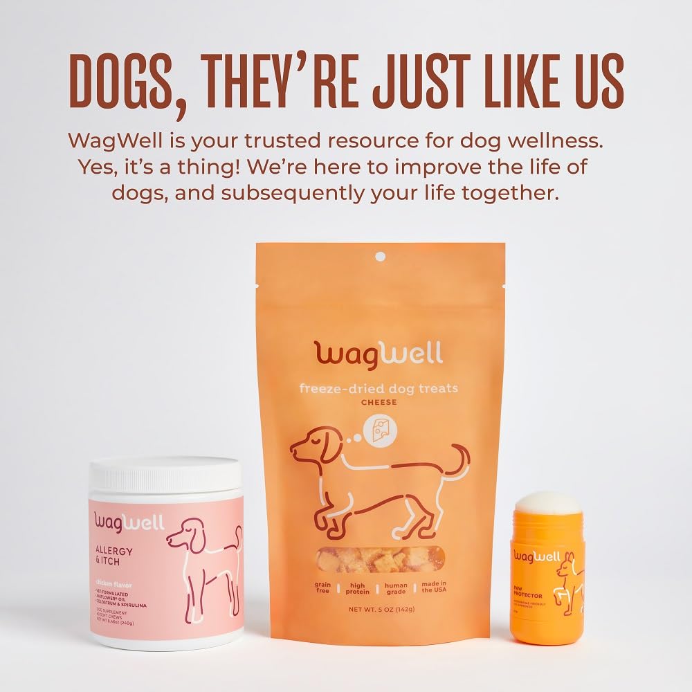 WagWell Paw Protector elbows-ears-nose balm demonstrates multi-use skin care for dogs