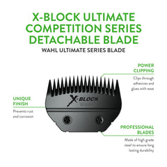 Wahl X-Block Ultimate blade in cattle-blocking action for precise sculpting