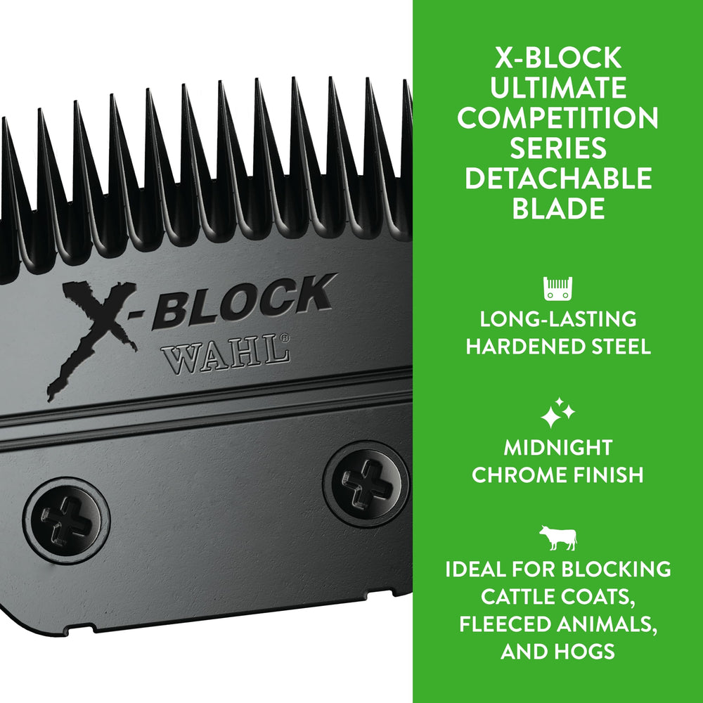 Wahl X-Block Ultimate blade demonstrates hardened steel durability in grooming