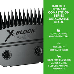 Wahl X-Block Ultimate blade demonstrates hardened steel durability in grooming