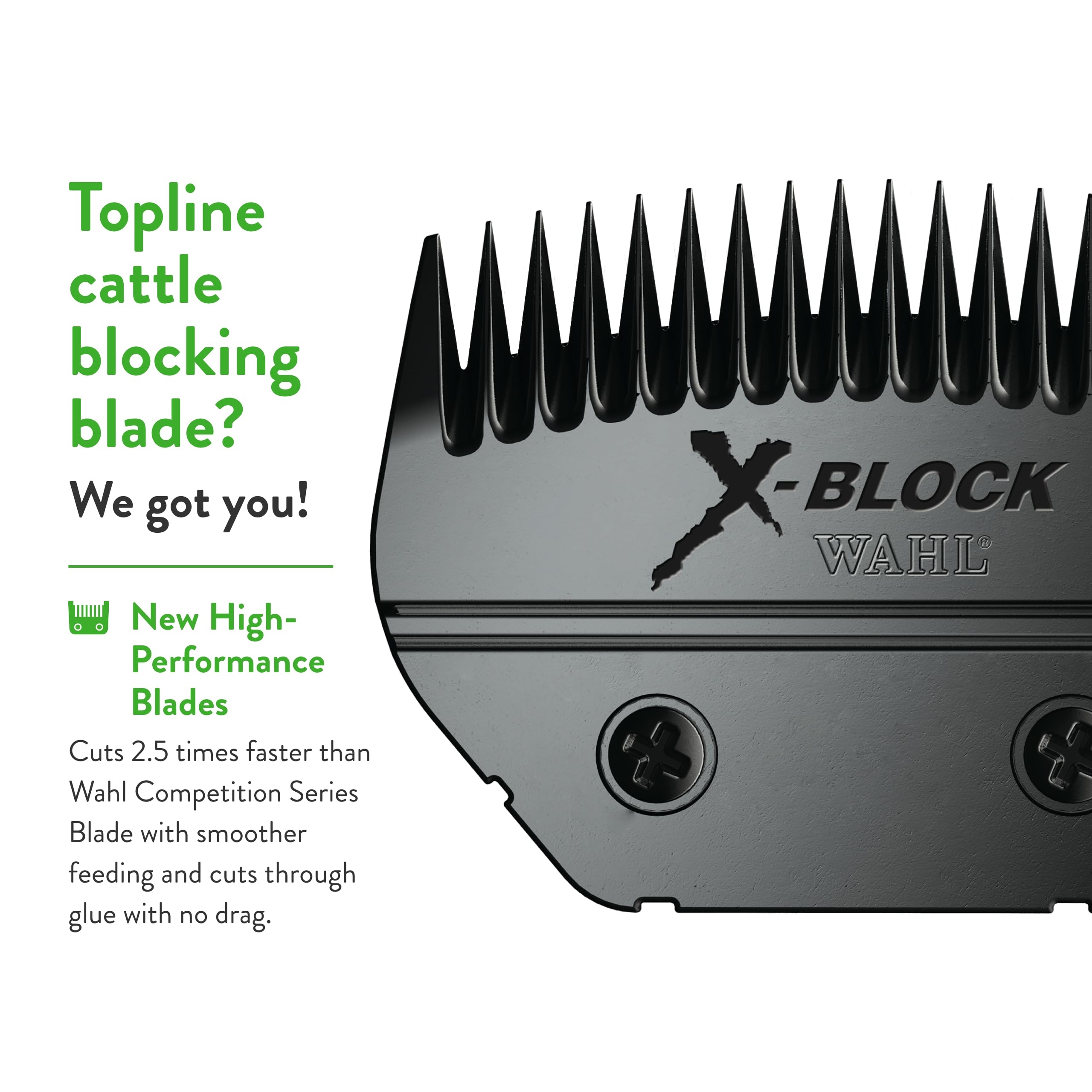 Wahl X-Block Ultimate blade tackling sheep fleece for clean, smooth sculpting