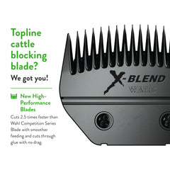 Wahl 2450-500 detachable blade close-up, durable hardened steel for long-lasting performance.