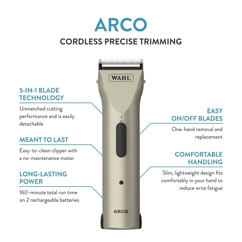 Wahl Arco 5-in-1 blade set offers versatile cutting lengths for precise trims.