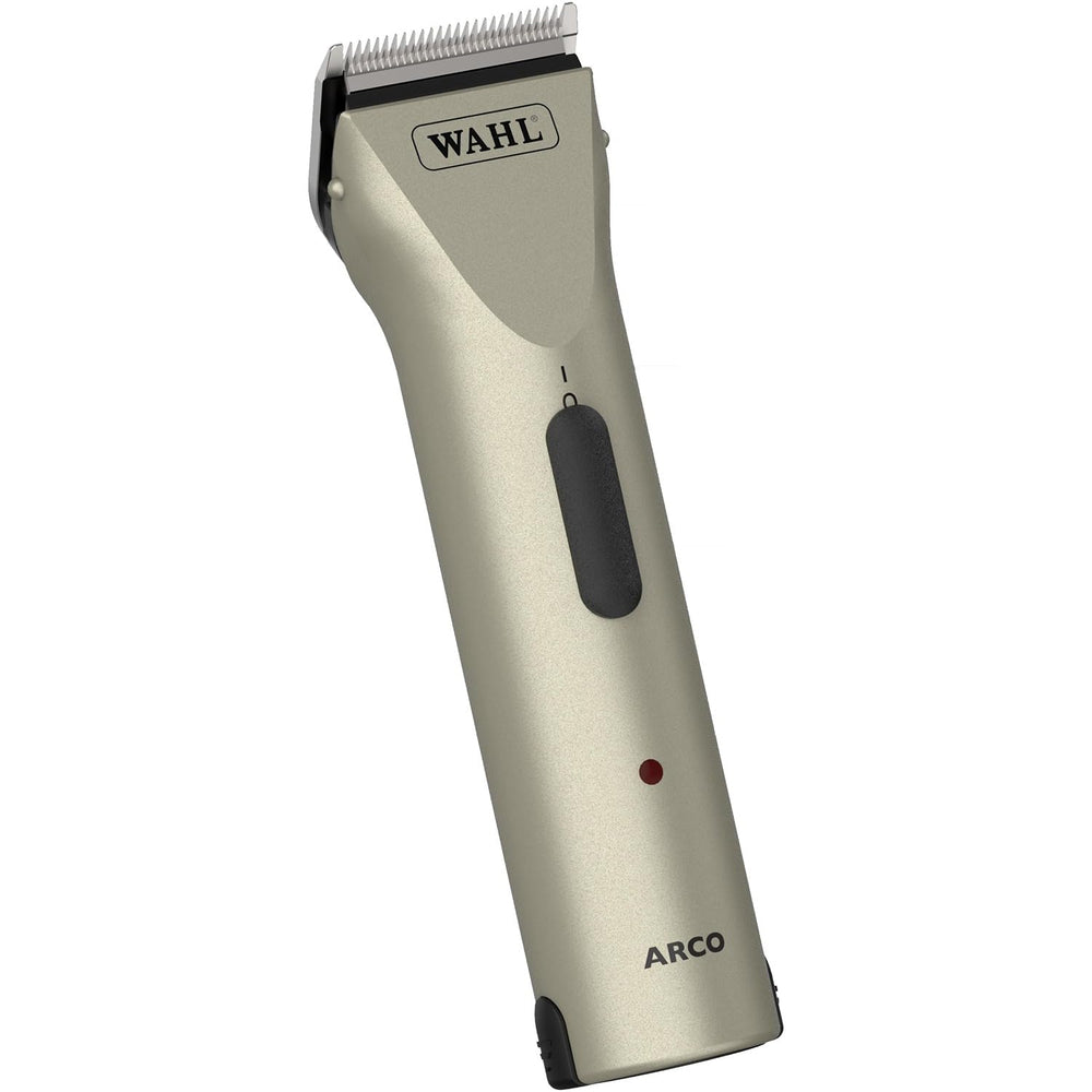 Wahl Arco cordless clipper front view for pets, salon-grade grooming at home.