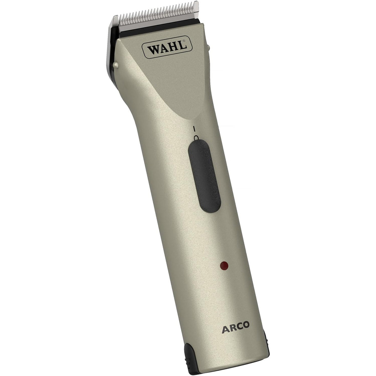 Wahl Arco cordless clipper front view for pets, salon-grade grooming at home.