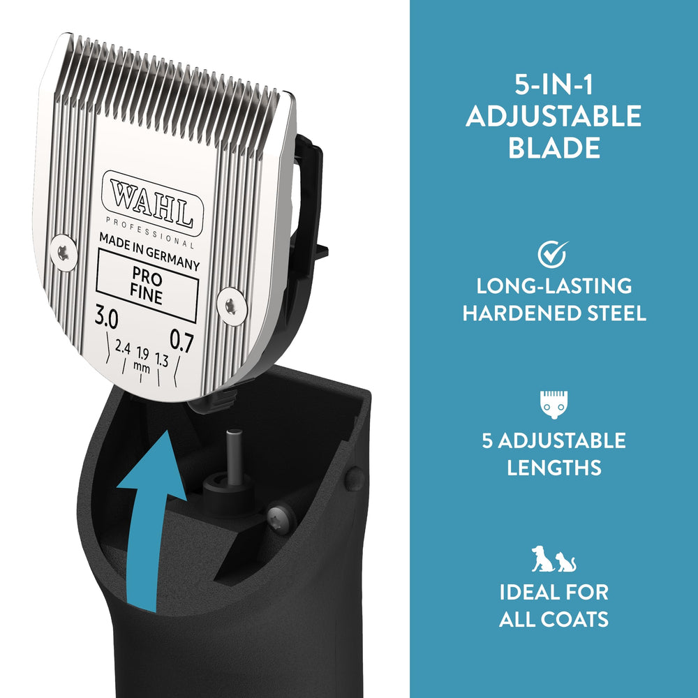 Superior tooth geometry keeps blade cooler during extended grooming sessions.