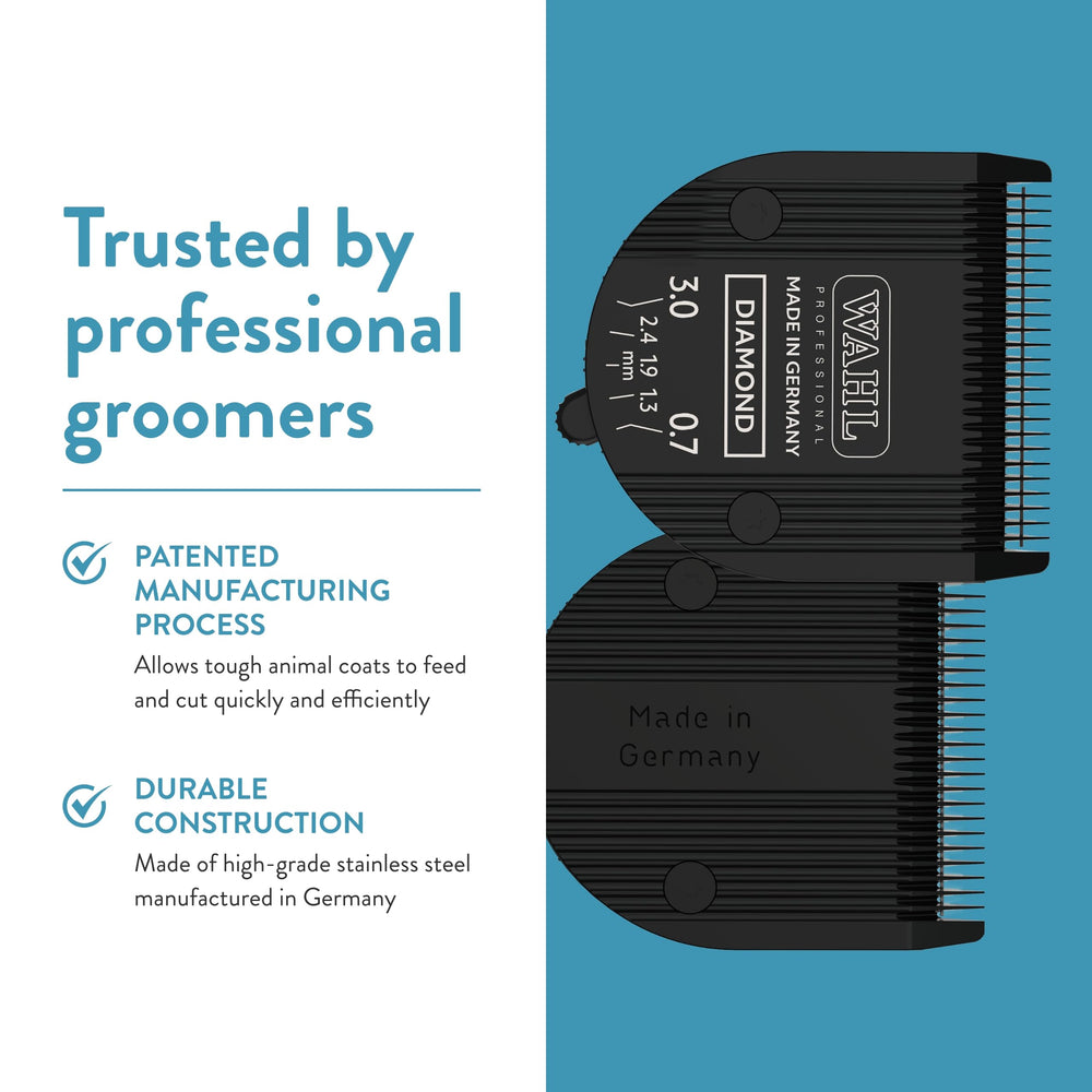 WAHL quality assurance ensures brand-new blade and clipper components.
