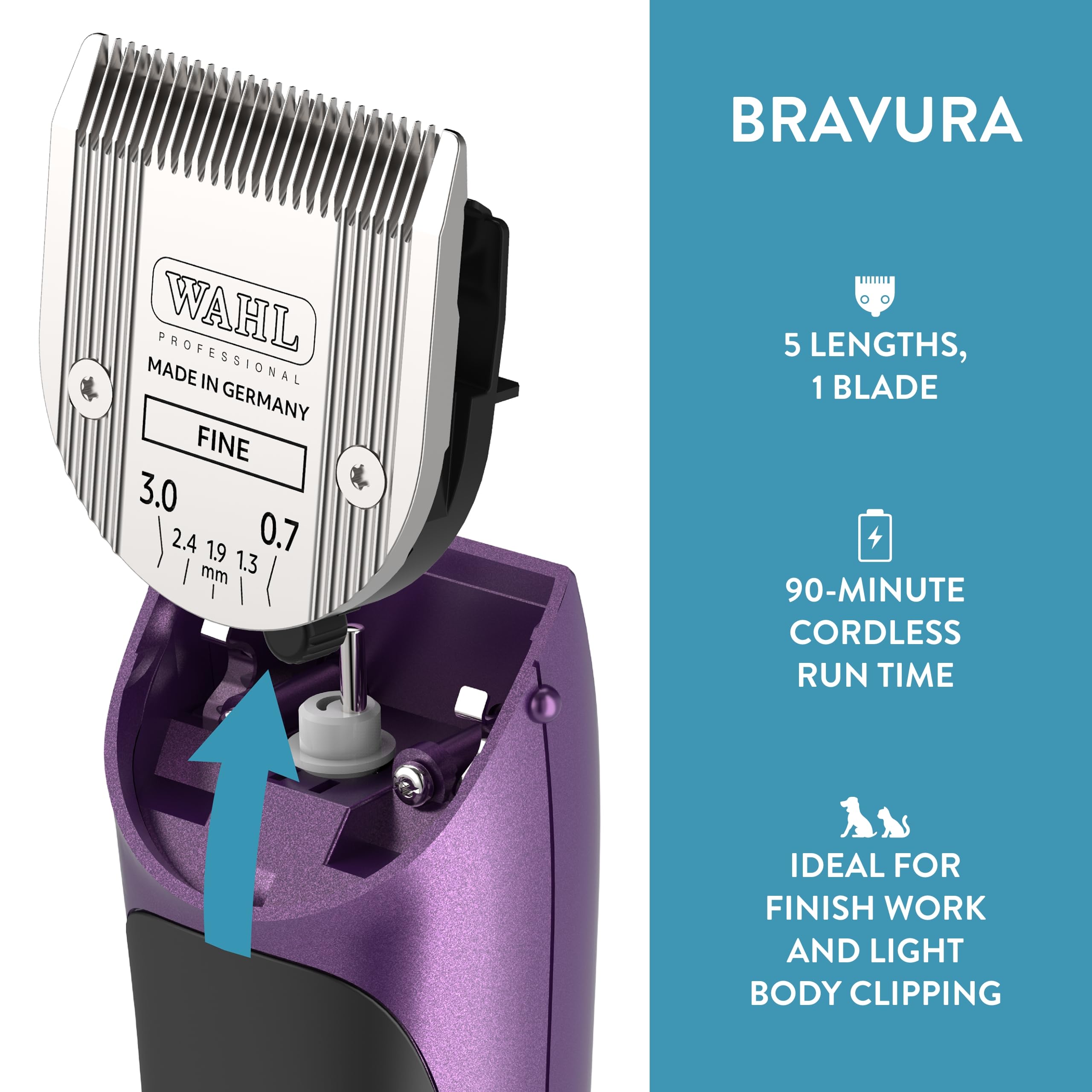 Wahl Bravura 5-in-1 blade set for versatile length trimming