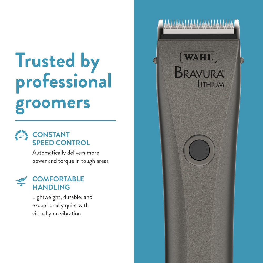 Wahl Bravura charge stand and charger provide convenient recharging