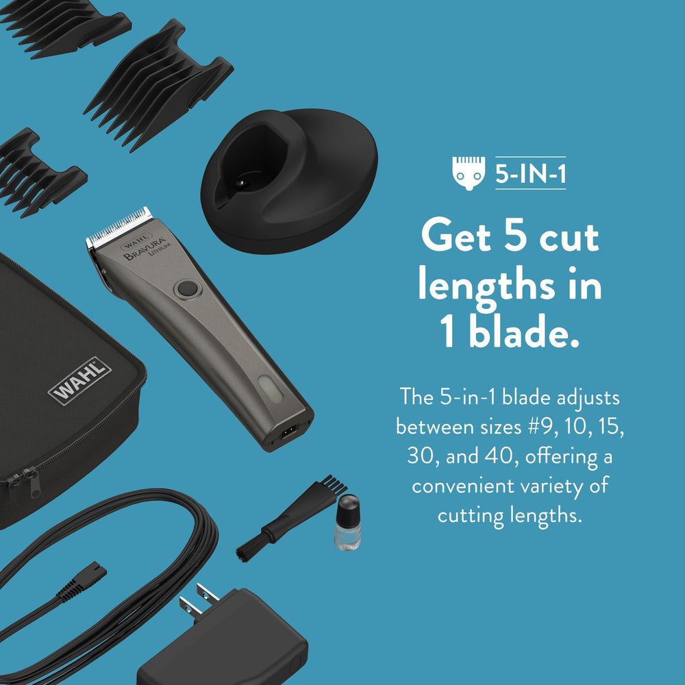 Wahl Bravura cleaning brush and blade oil keep blades smooth