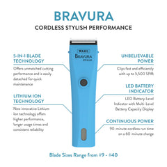 WAHL Bravura side profile highlighting lightweight build for fatigue-free grooming
