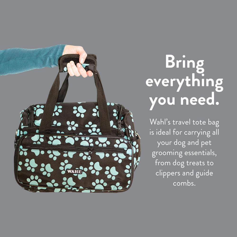 WAHL denier polyester bag offers rugged, water-resistant build for reliable transport.