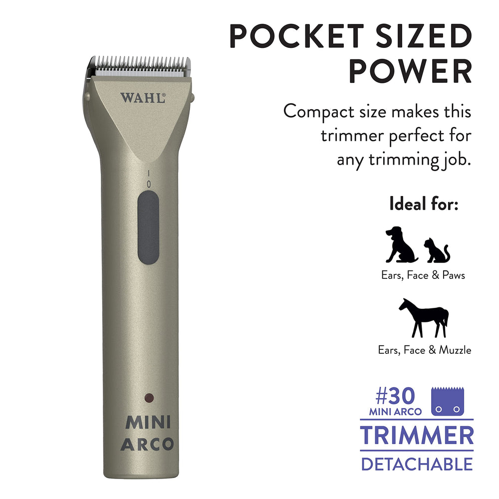 Wahl MiniArco muzzle trim for careful horse grooming around sensitive areas