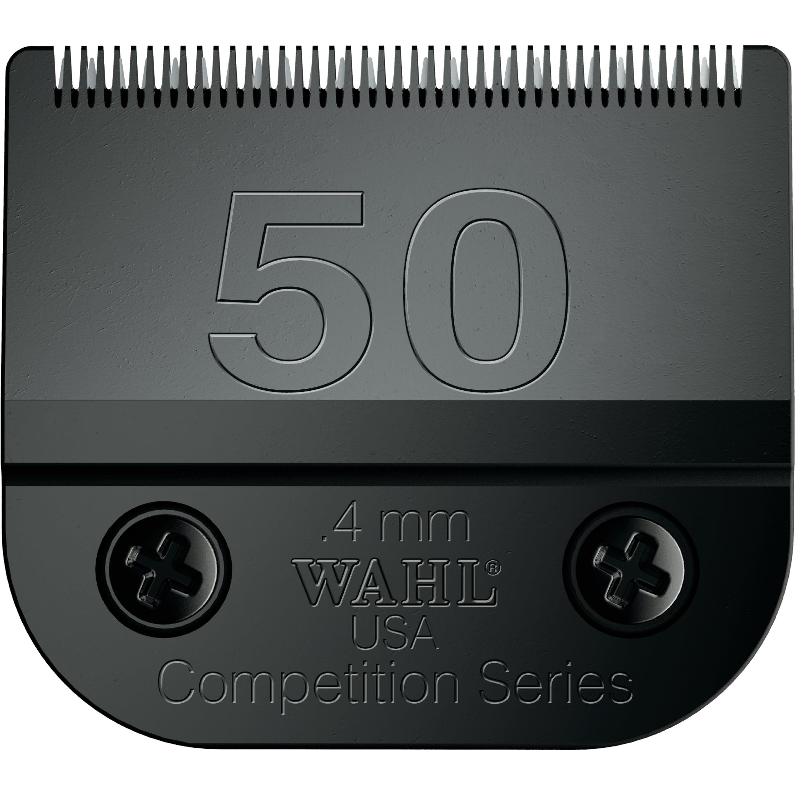 Wahl Professional Animal 50 Ultra Surgical blade close-up showing precision edge for show clipping.