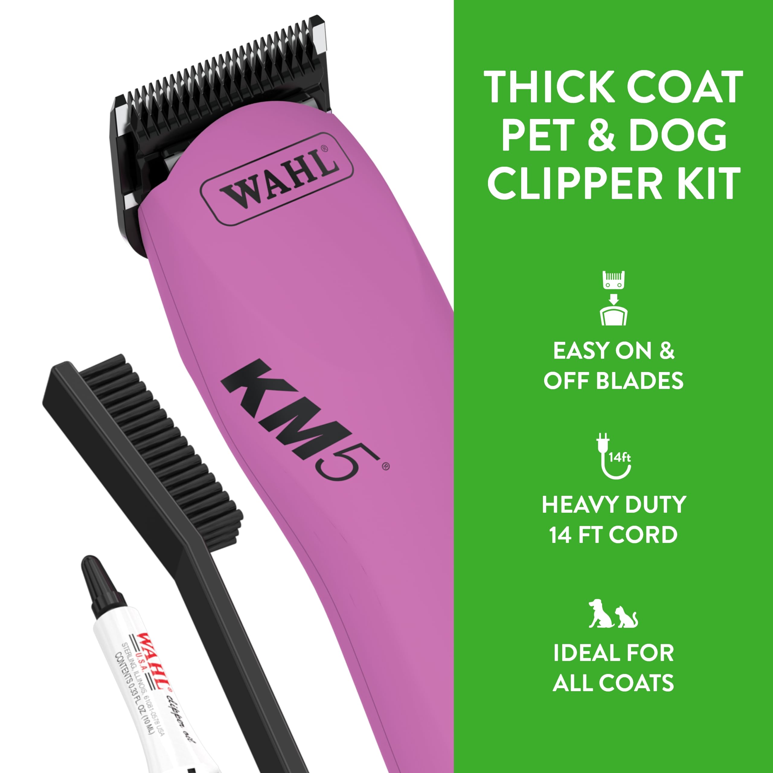 Wahl Pro Animal complete grooming kit includes oil and brush.