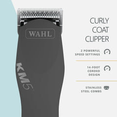 Wahl KM 2-Speed Pro Clipper includes two stainless steel guide combs