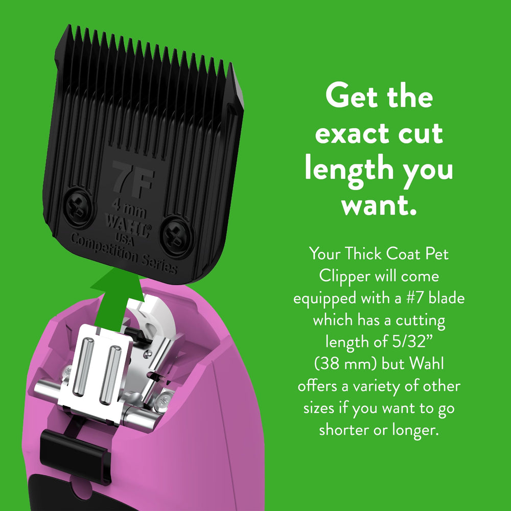 Wahl Pro Animal in-use dog grooming showing thick coat clipping.