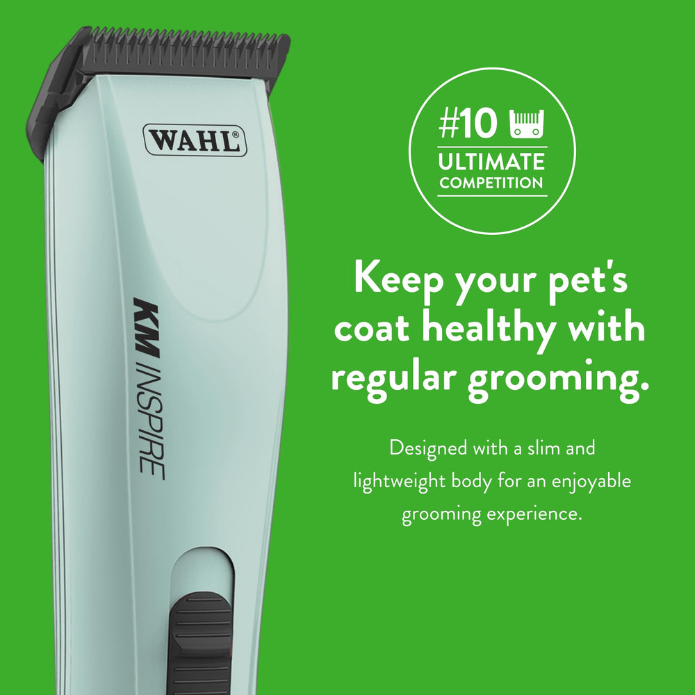 Wahl Pro Animal KM Inspire grooming setup for dog cat and horse.
