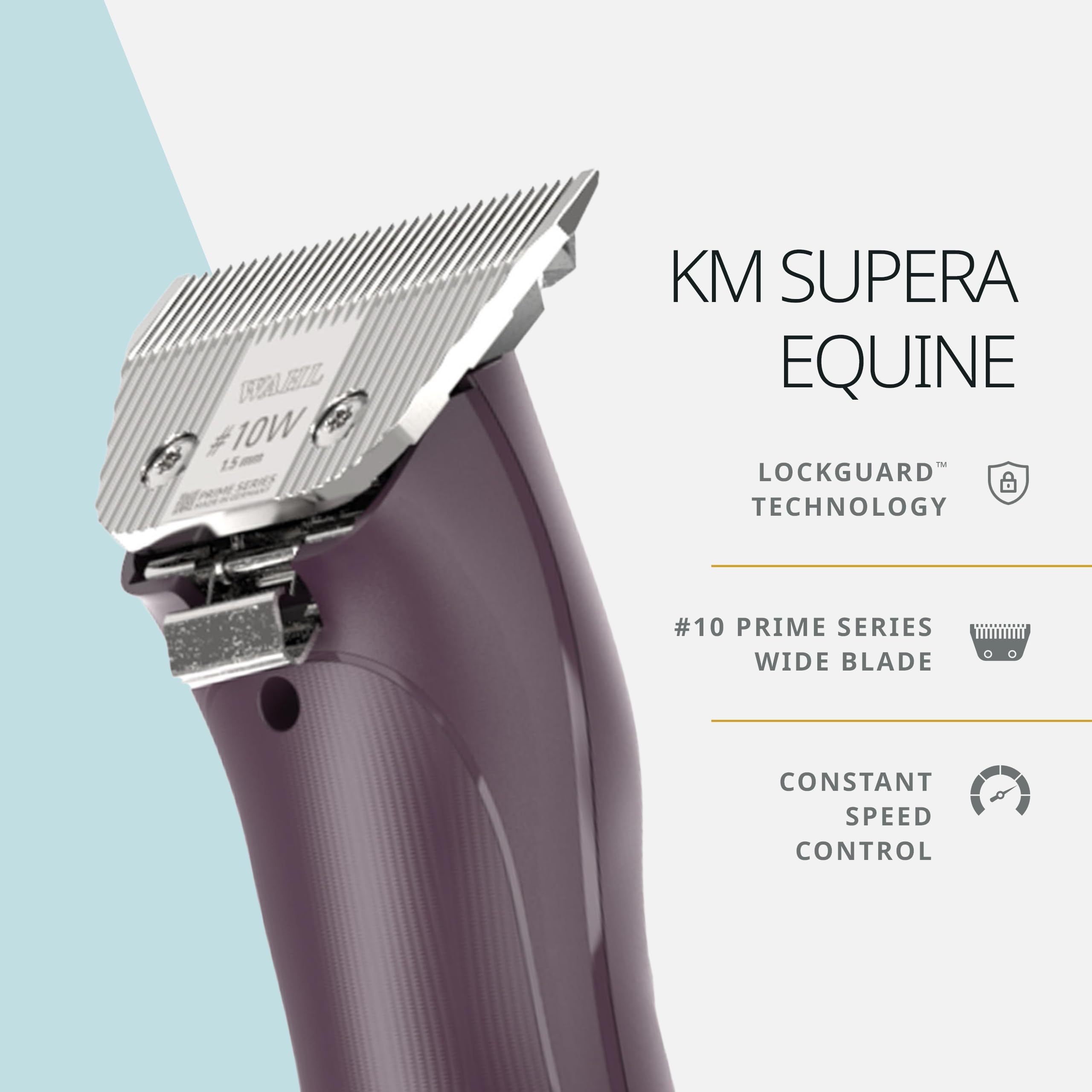 Wahl KM Supera cordless clipper offers up to 240 minutes per battery runtime