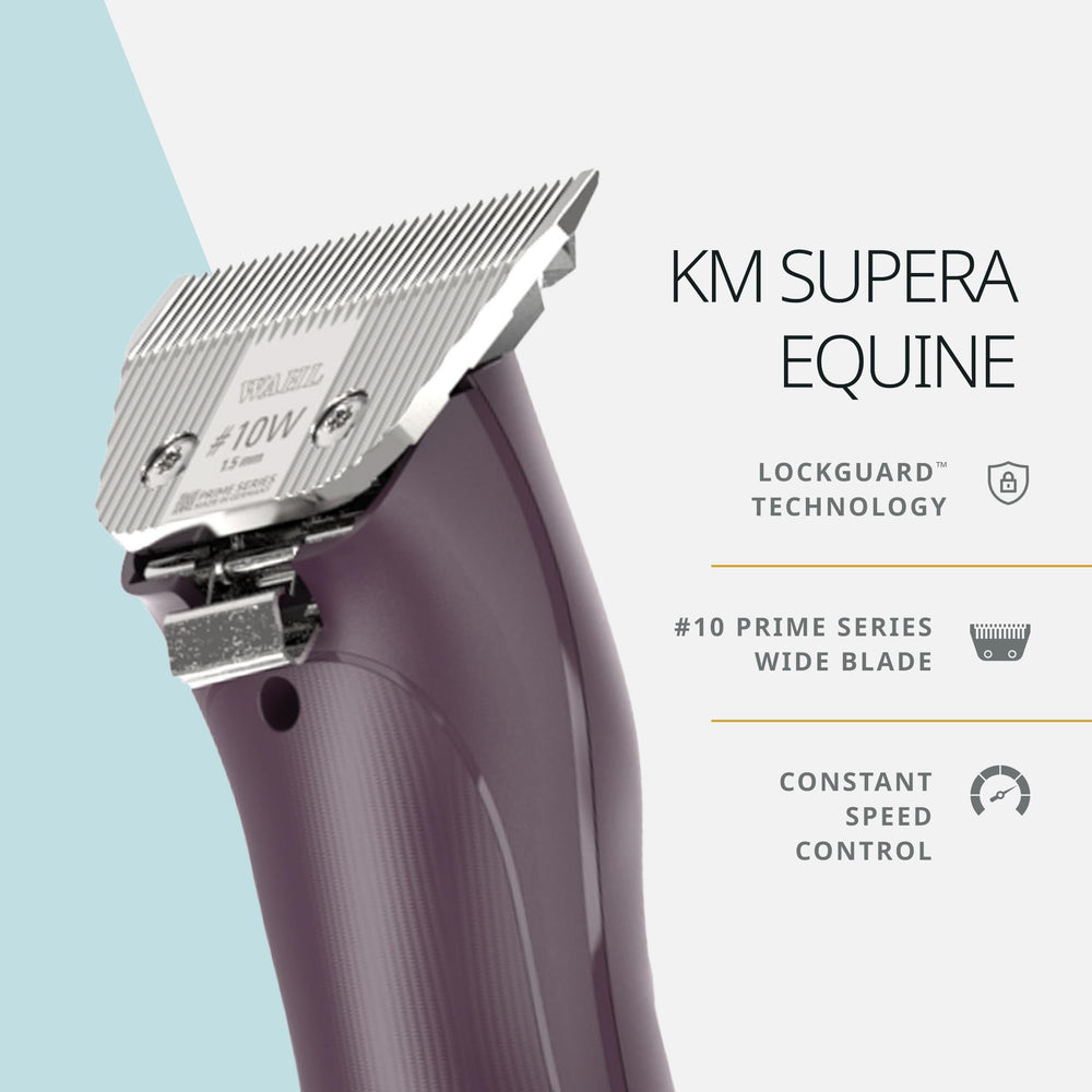 Wahl KM Supera cordless clipper offers up to 240 minutes per battery runtime