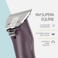 Wahl KM Supera cordless clipper offers up to 240 minutes per battery runtime