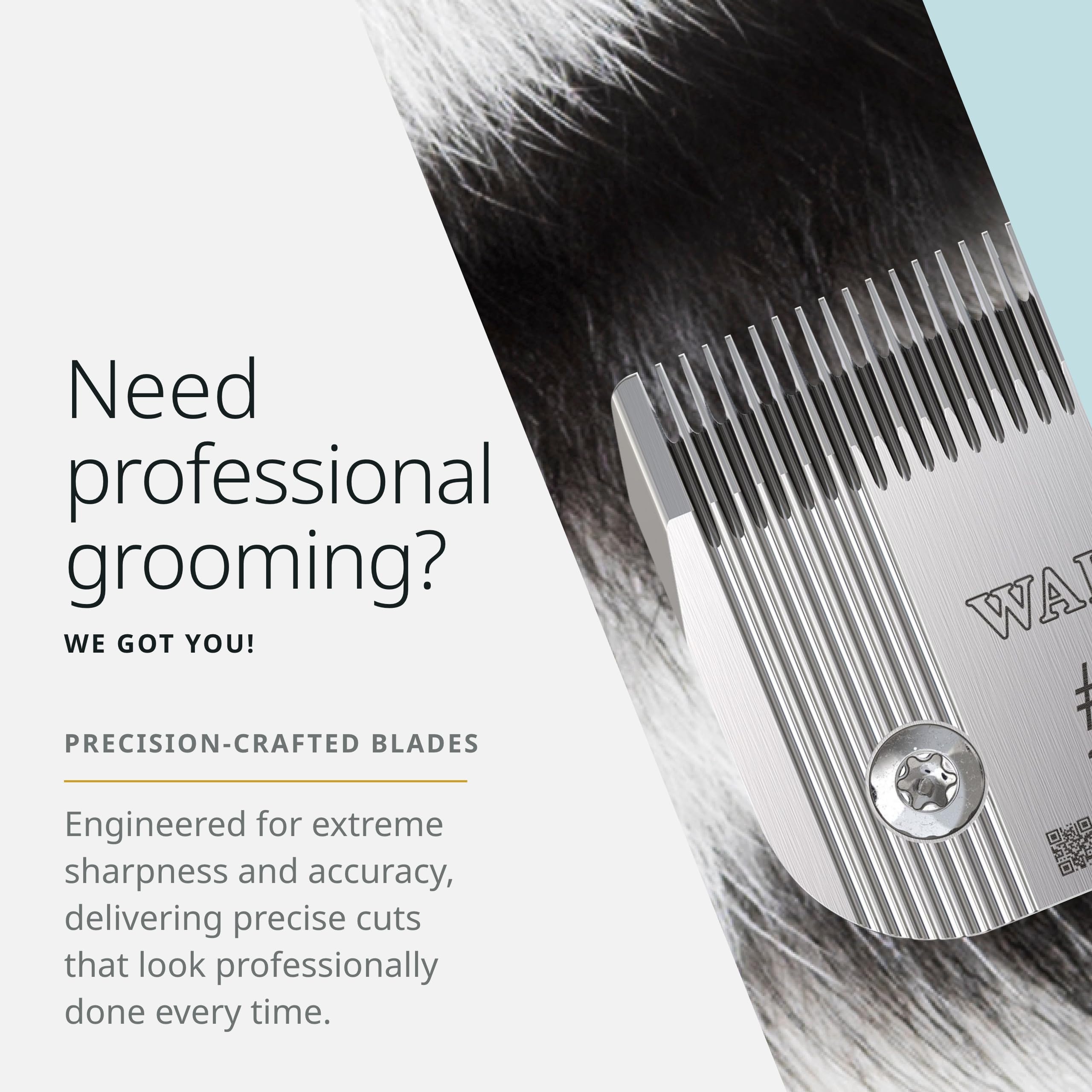 Wahl Pro Animal Prime Series blades detachable blades enable simple swaps.