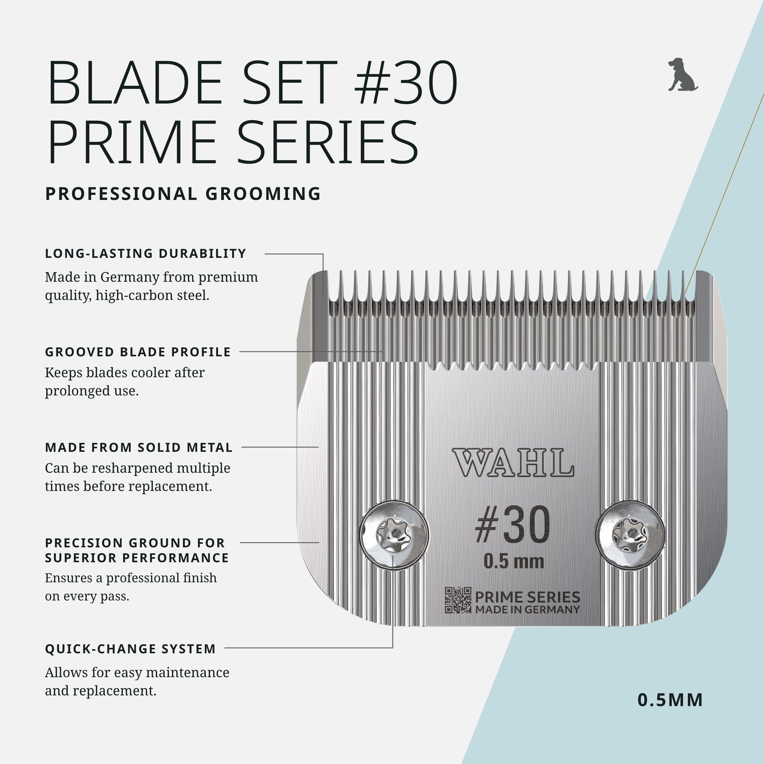 Wahl Pro Animal Prime Series Blades detachable blades enable quick blade swaps for routine grooming