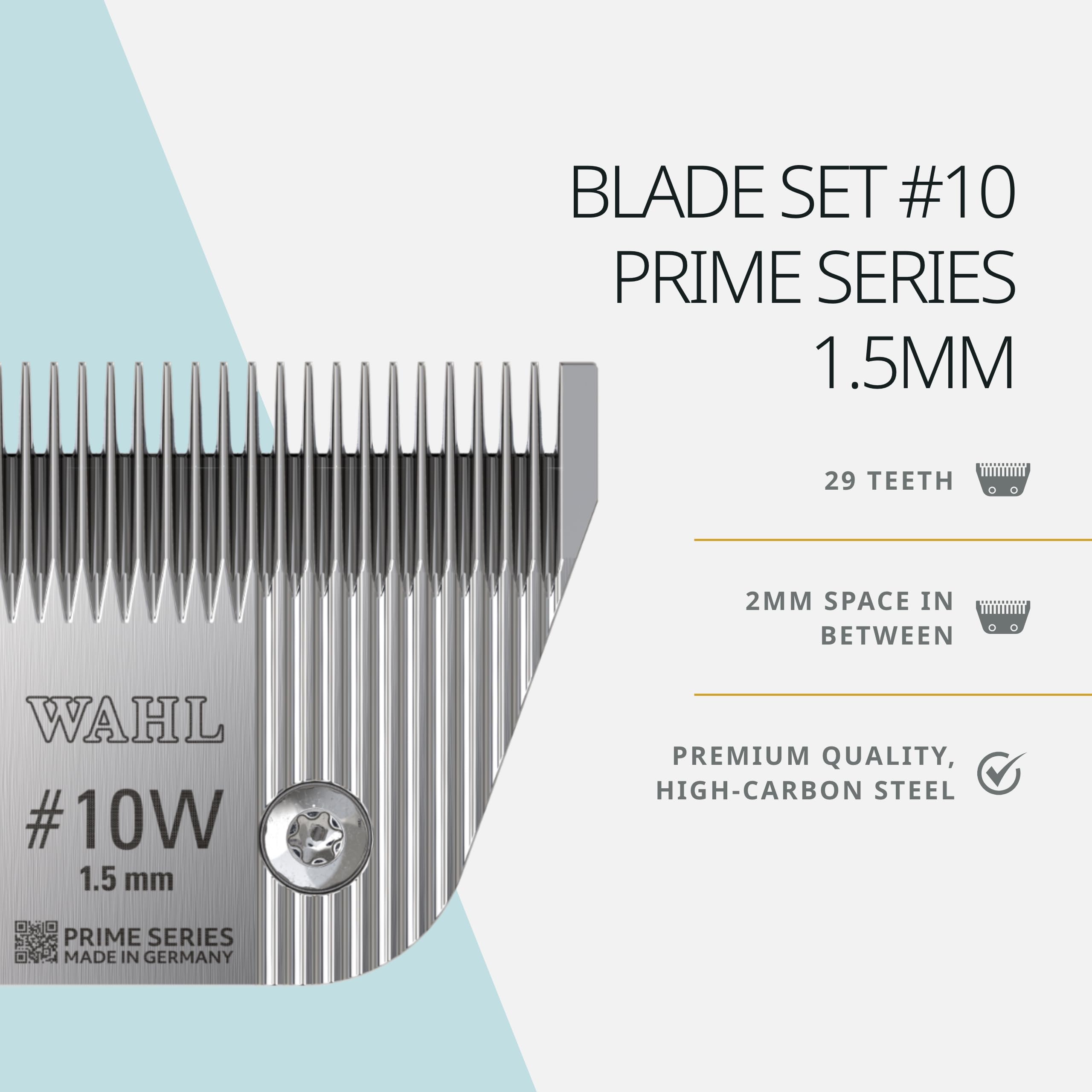 Wahl Pro Animal Wide Prime Series Blades detachable blades provide precise professional grooming.