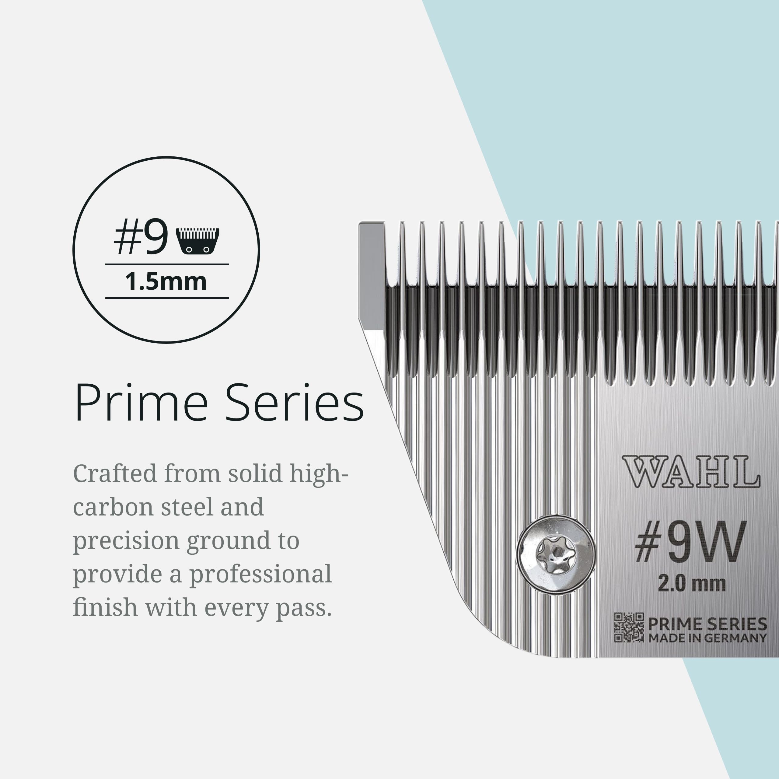 Wahl Pro Animal Wide Prime blade in horse grooming for clean, even trims.