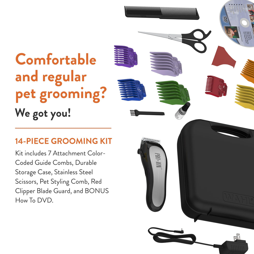 Wahl Pro Ion cordless clipper 2-hour runtime in action.