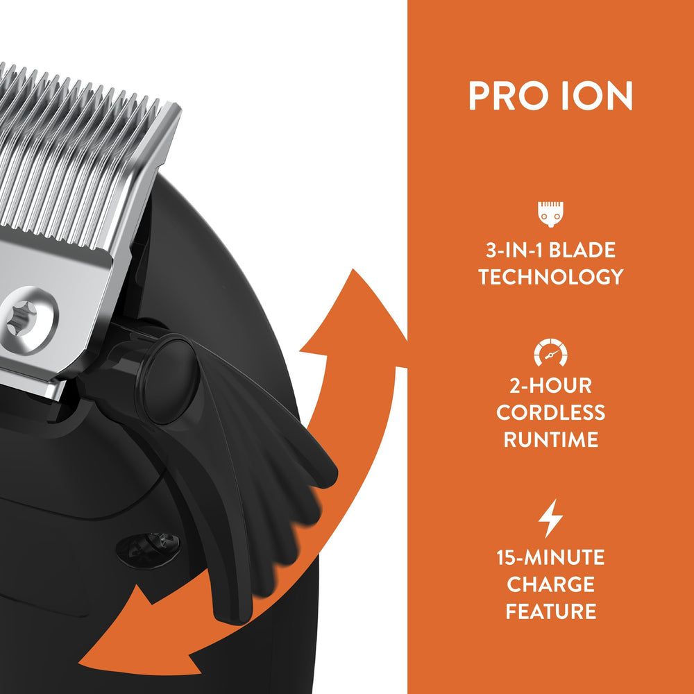 Wahl Pro Ion cordless clipper in-use while grooming a dog.
