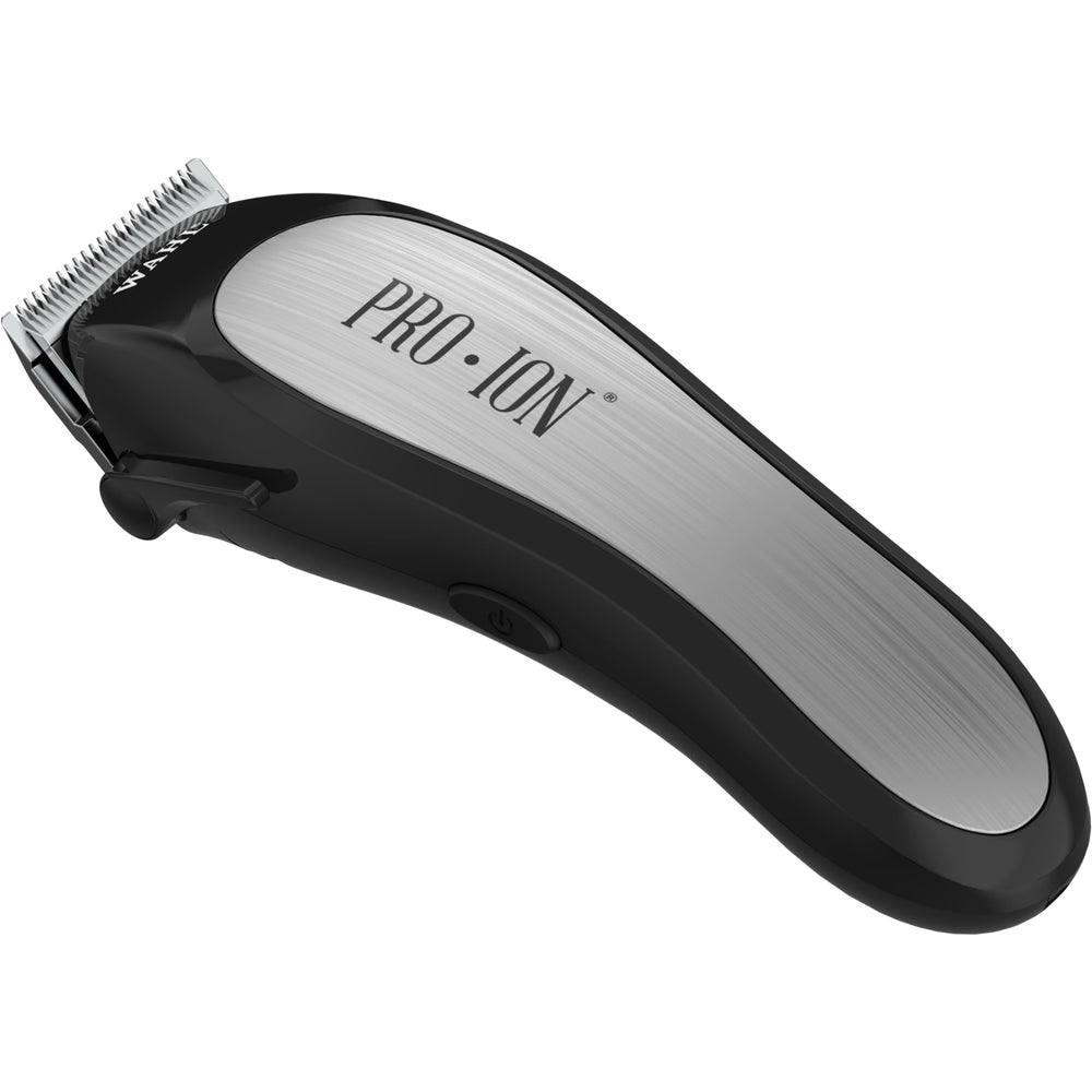 Wahl Pro Ion cordless clipper kit front view for quiet, efficient grooming.