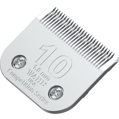 Wahl Professional Animal 10 blade close-up showing 1/16-inch cut length for precise trims.