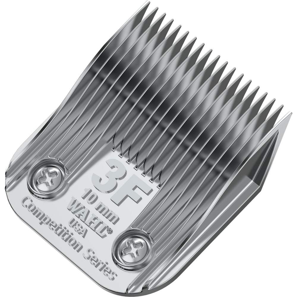 Wahl Professional Animal 3F blade front view showing 25/64 inch cut length for show-ready trims