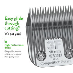 Wahl 3F blade installation on KM-series clipper demonstrates quick-detach use case
