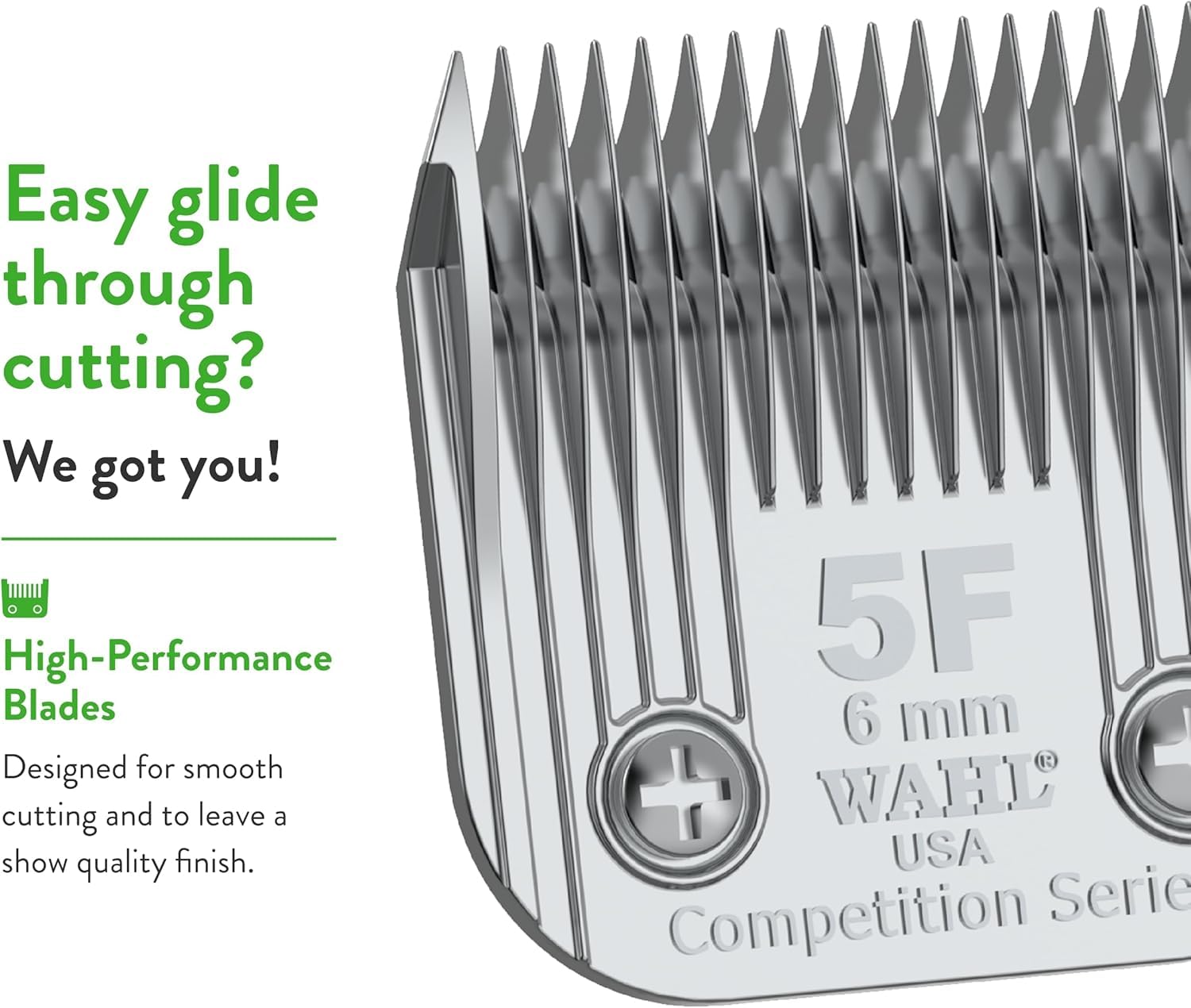 Wahl 5F chrome finish provides rust and corrosion protection