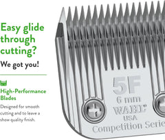 Wahl 5F chrome finish provides rust and corrosion protection