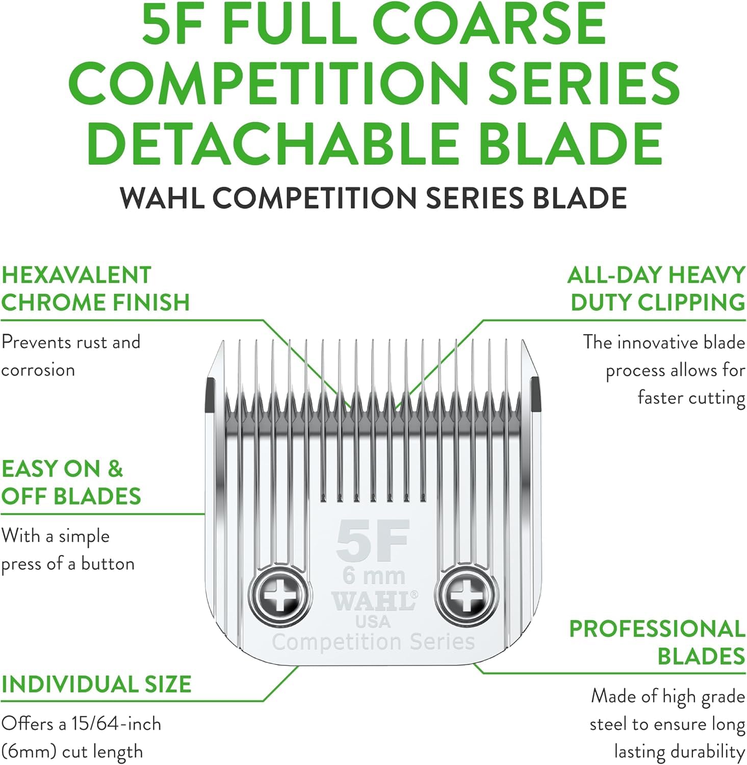 Wahl 5F detachable blade system enables quick blade changes