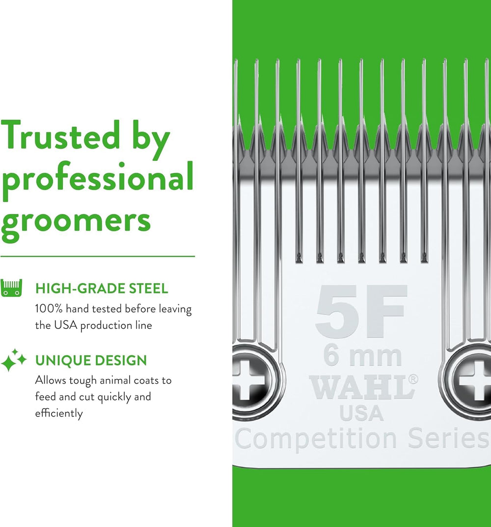 Wahl 5F blade designed for dogs, cats, and horses