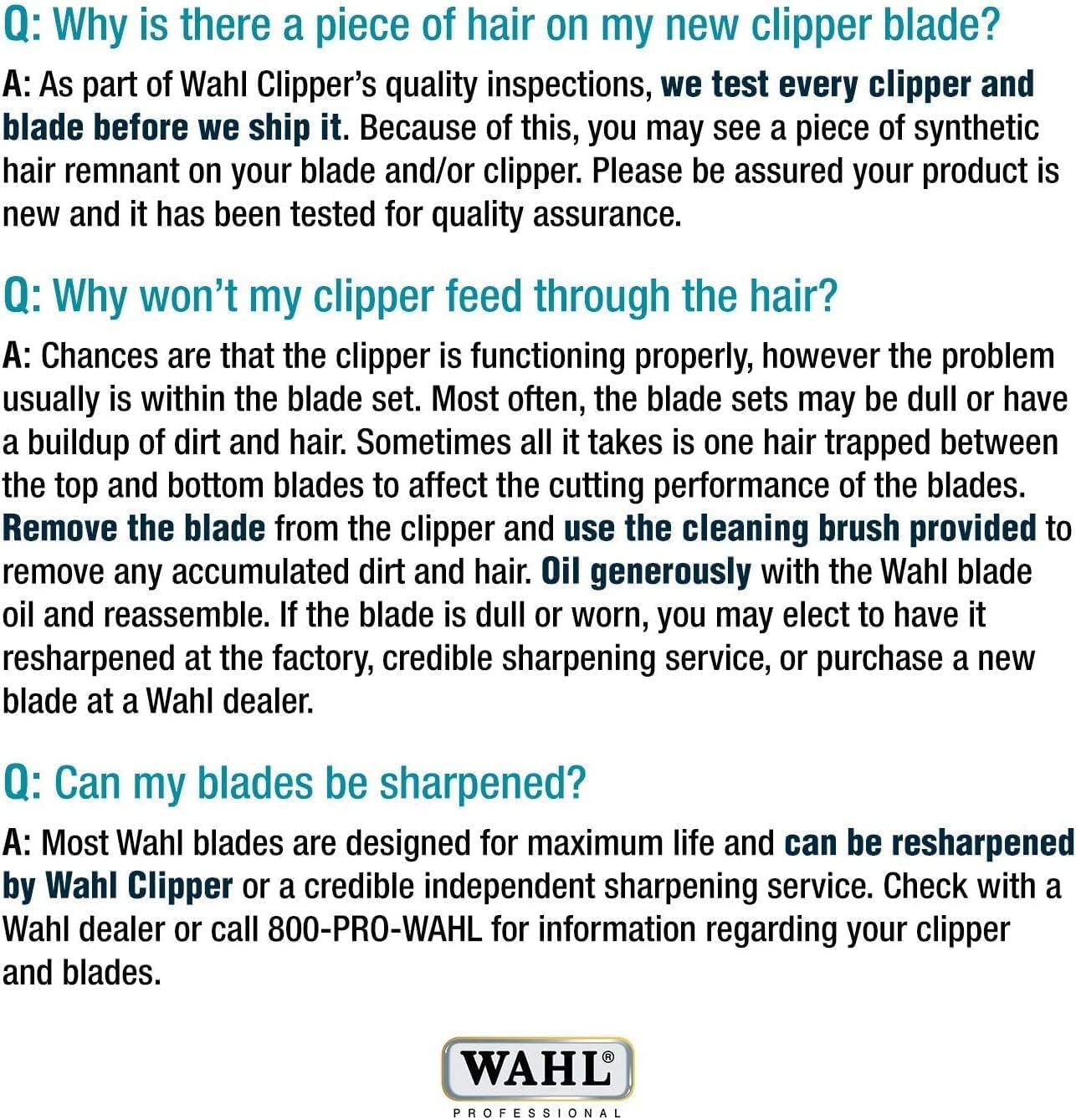 Wahl 5F chrome finish offers durable rust protection