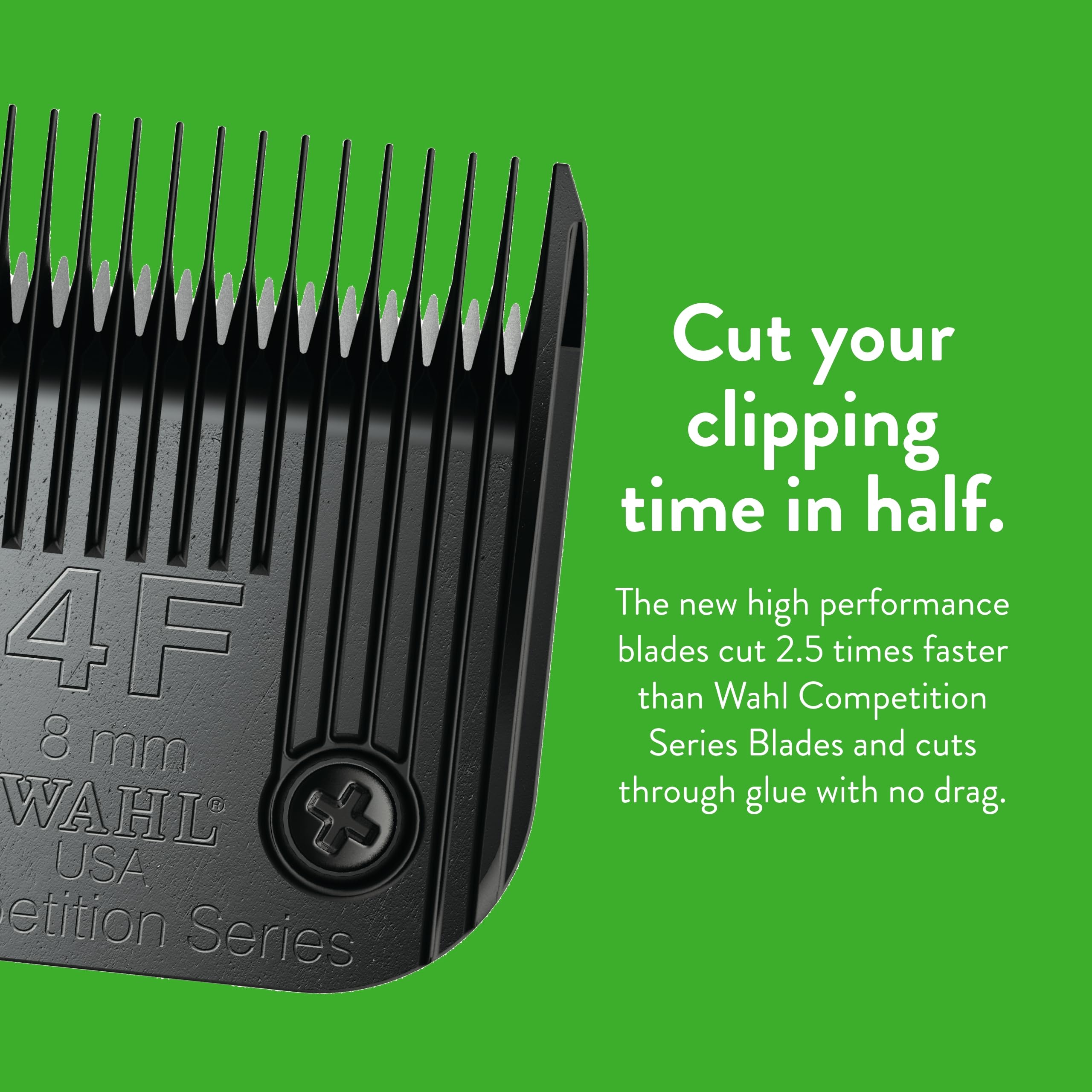 Wahl Professional Animal hardened steel design supports faster, smoother cuts.