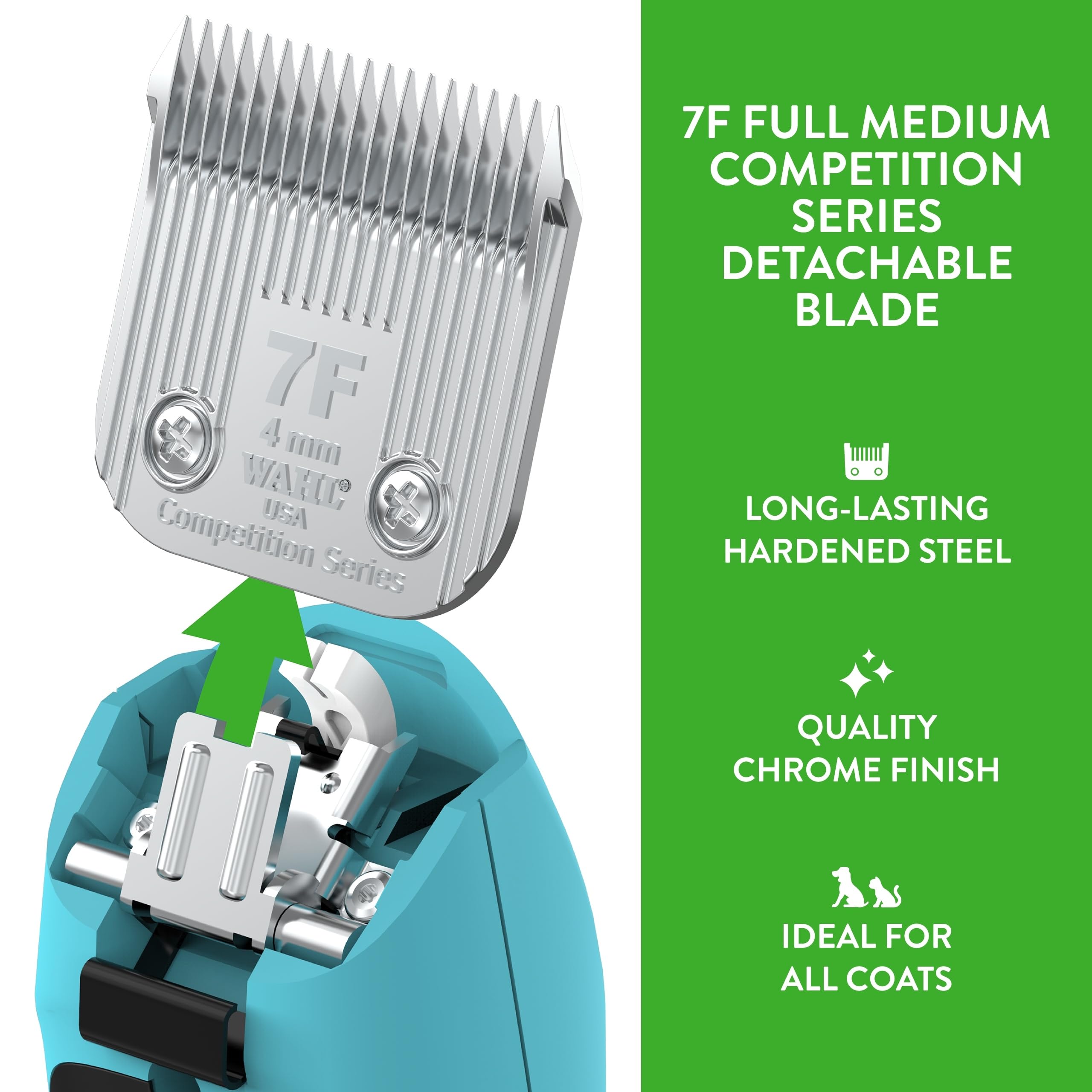 Brand-new Wahl clipper blade after QA screening ready for use.