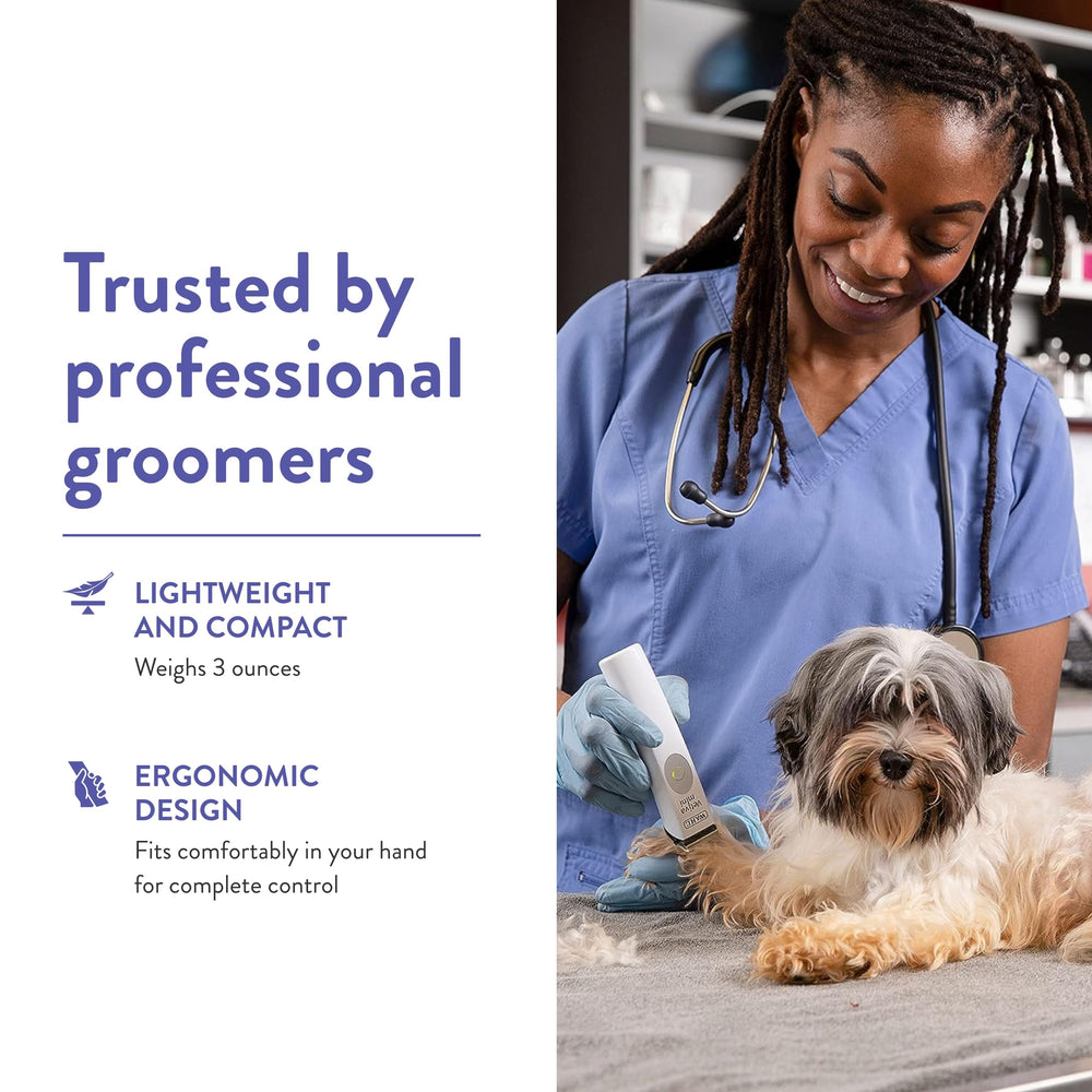 Wahl Vetiva Mini Cordless Trimmer easy-clean design helps sanitize between pets