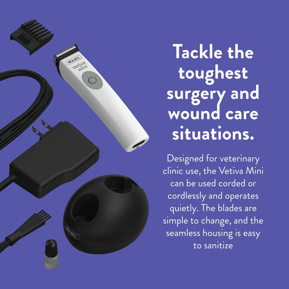 Wahl Vetiva Mini Cordless Trimmer quiet operation for stress-free grooming sessions