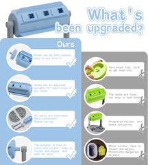Wahliwahli slow feeder cylinder height settings for customizable meal pacing.
