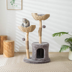 WAIDOBE 46-inch gray cat tree base for sturdy play and climbing