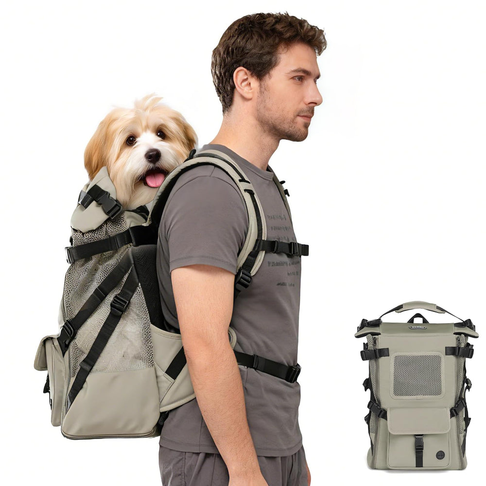 Wakytu dog backpack carrier small dog fit keeps pet secure during travel